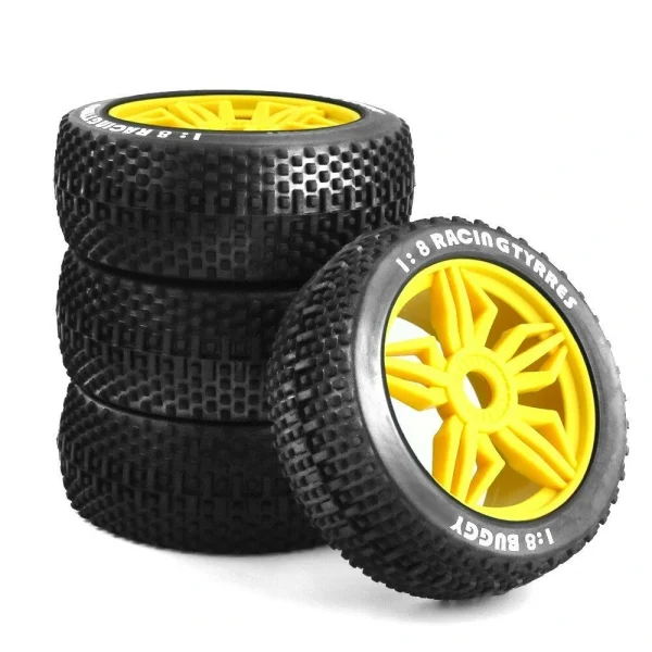 4PCS Off-Road Tires Wheels 17mm Hex for HSP KYOSHO MP10 ZD FS Racing 1/8 RC Car Vehicles Model Spare Parts - Image 2