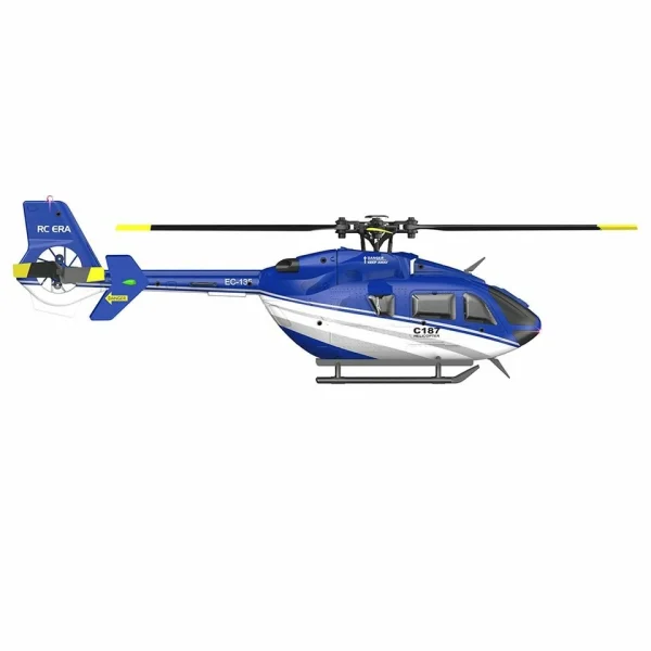 RC ERA C187 2.4G 4CH 6-Axis Gyro Optical Flow Localization Altitude Hold Flybarless EC135 Scale RC Helicopter RTF - Image 2