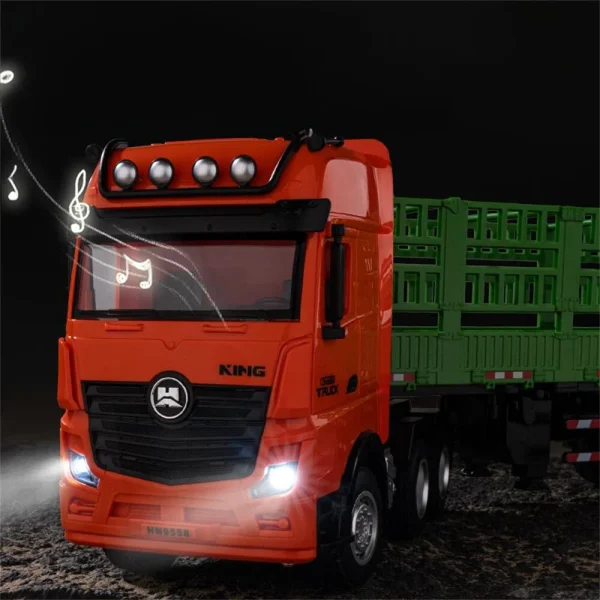 Huina 1312 1/18 2.4G 9CH Wireless RC Car Half Alloy Transport Truck  Vehicle Models RTR for Children Toys - Image 6
