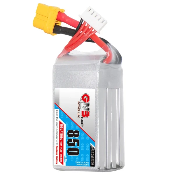 Gaoneng 14.8V 850mAh 80C 4S LiPo Battery XT60 Plug for RC Drone - Image 2
