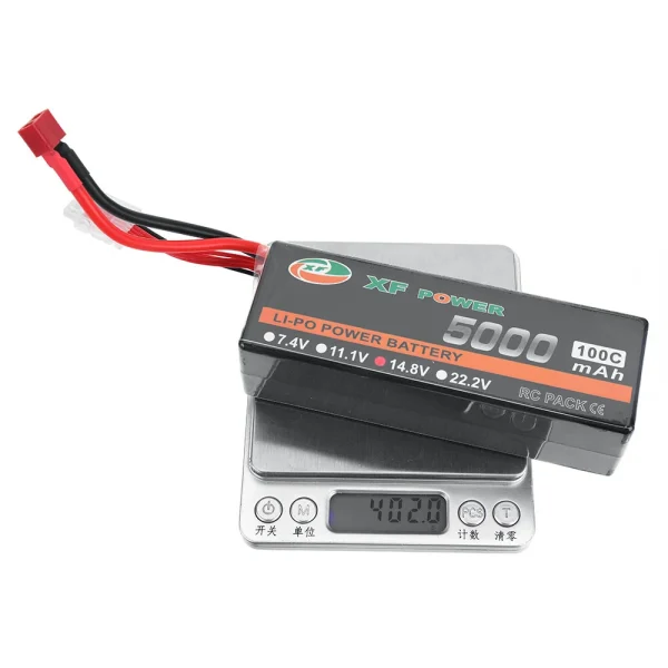 XF POWER 14.8V 5000mAh 100C 4S LiPo Battery T Deans Plug for RC Drone - Image 8