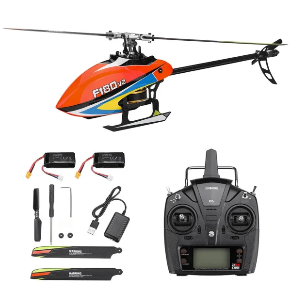 Eachine & YXZNRC F180 V2 6CH 3D6G System Dual Brushless Direct Drive Motor Flybarless RC Helicopter RTF Compatible with FUTABA S-FHSS - Image 2