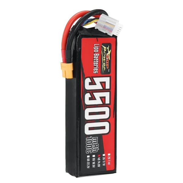ZOP Power 14.8V 5500mAh 100C 4S 81.4Wh LiPo Battery XT60 Plug for RC FPV Racing Drone Airplane Helicopter Quadcopter - Image 5
