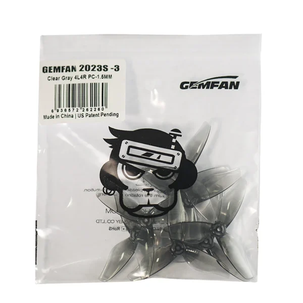 8 Pairs Gemfan Hurricane 2023S 2 Inch 3-Blade Propeller 1.5mm 1 Hole  for 1105 5500kv Motor FPV Racing RC Drone - Image 6