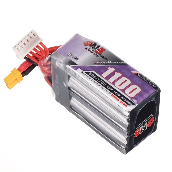 Gaoneng GNB 19V 1100mAh 60C 5S HV LiPo Battery XT30/XT60 Plug for FPV Racing Drone - Image 3