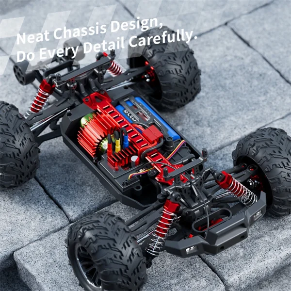 HW HW8810 RTR 1/16 2.4G 4WD 50km/h Brushless RC Car High Speed LED Light Off-Road Pickup Truck All Terrain Full Proportional Vehicles Models Toys - Image 3