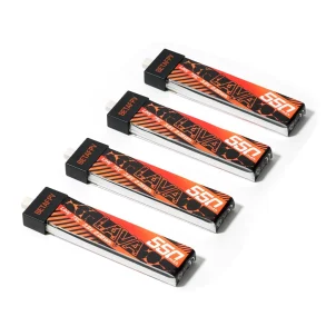 4 PCS BETAFPV 3.8V 550mAh 75C 1S LiHV Battery High Performance Z-Folding Process BT2.0 Connector for FPV Racing Quadcopter Drone