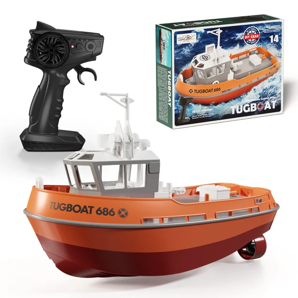 SG PINECONE FOREST SG686 2.4G 1/72 Rc Boat Powerful Dual Motor Wireless Electric Remote Control Tugboat Model Toys for Boys Gift - Image 2