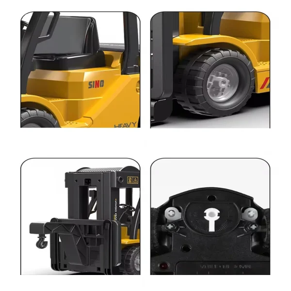 1/24 QH207-1D Forklift Electric RC Car Crane Vehicles Model w/ Sound and Light Spray Children Toys - Image 5