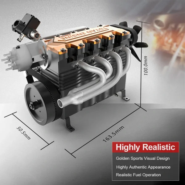 TOYAN FS-L400 14cc Inline 4 Cylinder 4 Stroke Water-Cooled Assembly Gas Engine Model for RC Model Car Ship Airplane Vehicles Boats Parts - Image 6