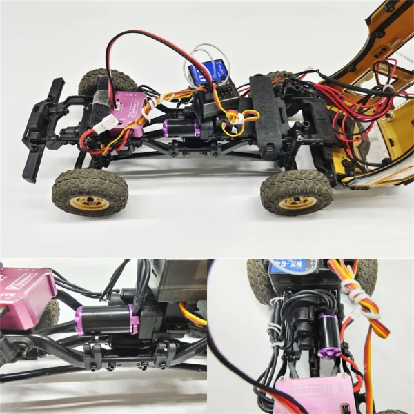 FLYUEACE 1224 4500KV Brushless Motor 25A ESC Combo for  Land Rover FMS FCX24M SCX24 1/24 Rock Crawler RC Cars Vehicles Models Upgraded Parts - Image 3