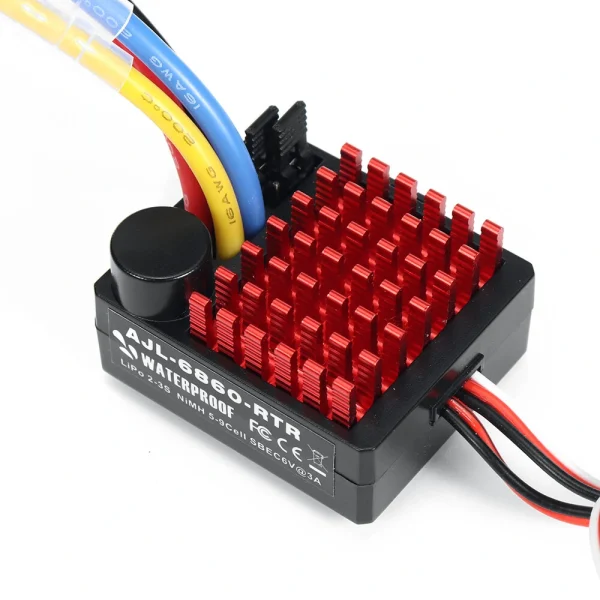 FLYUEACE 6860 Brushed ESC 60A Waterproof Crawler Speed Controller with BEC RC Vehicles Cars Boats Tanks Models Parts - Image 2