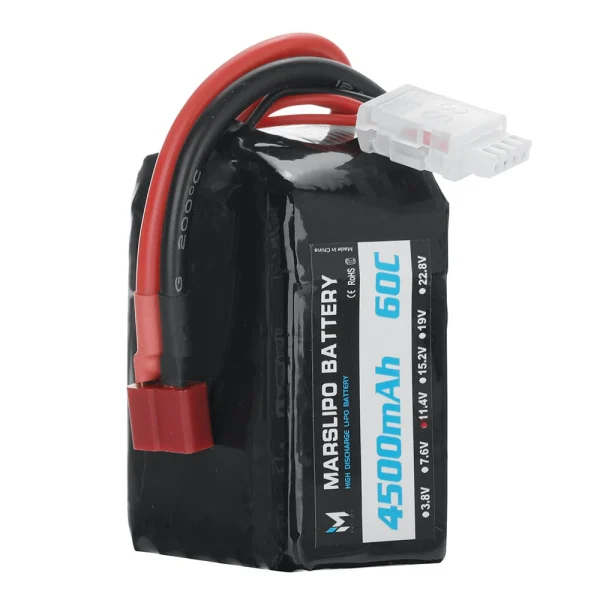 MARSLIPO 11.4V 4500mAh 60C 3S Lipo Battery T Plug with XT60 Adapter for RC Model Toys - Image 5