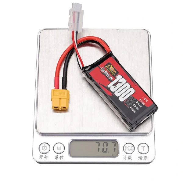 ZOP Power 2S 7.4V 1300mAh 60C LiPo Battery XT60 Plug for RC Drone - Image 9