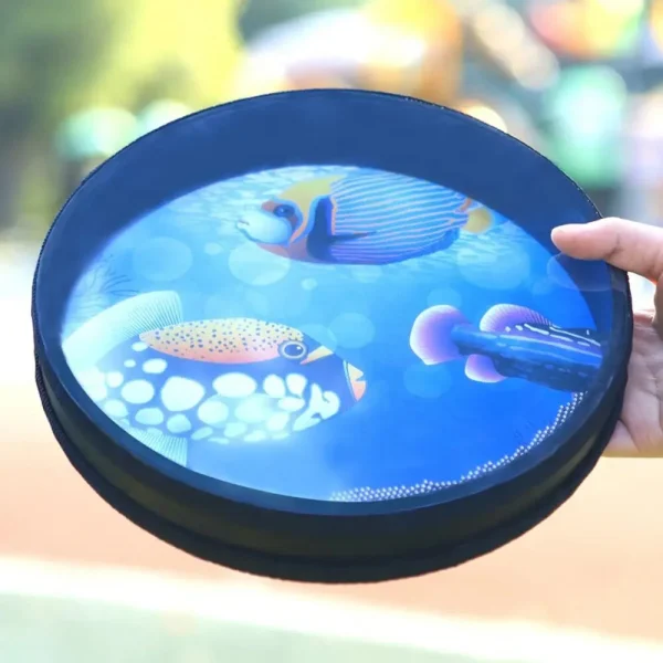 8/10 Inch Sea Drums Ocean Sound Hand Drum Musical Educational Toys for Kids Kindergarten Teaching Aids Hand Drum - Image 4