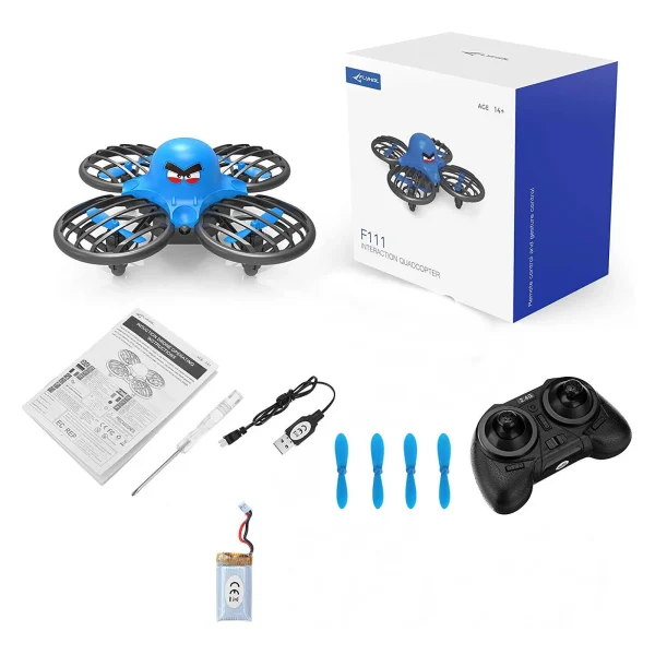 Eachine & FLYHAL F111 Mini Altitude Hold Mode 360 Stunt Tumbling Colorful LED Lights Grid Full Protection Child Gift RC Toys Drone Quadcopter RTF - Image 5