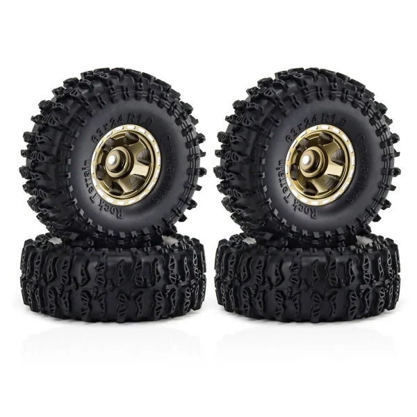 4PCS Upgraded 1 Inch Aluminum Alloy Blade Wheels JC Tire for TRX4M SCX24 FMS24 1/18 Climbing Rock Crawler RC Cars Vehicles Models Spare Parts Accessories - Image 2