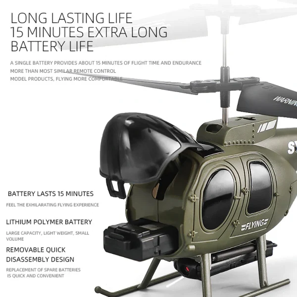 SHXH SY016 2.4G 3.5CH Simulation Fighter Helicopter Model Multifunctional Remote Control Electric Toy - Image 8