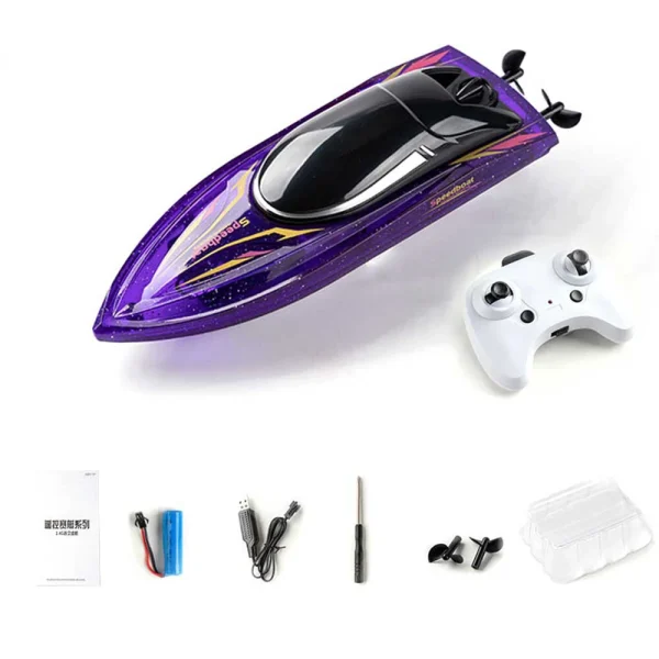 JJRC S13 RTR 2.4G RC Boat LED Light Capsized Reset High Speed Racing Waterproof Ship Vehicles Models Toys - Image 5