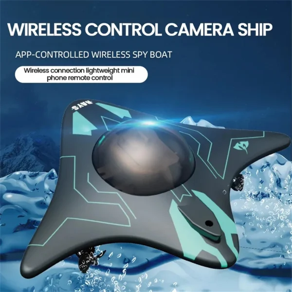 Happy Cow 777-273 Mini WIFI RC Boat App Controlled Six Links Real time Transmission Underwater Camera Ship Photo Video Visual Remote Control LED Light Model Outdoor Children Toy - Image 5