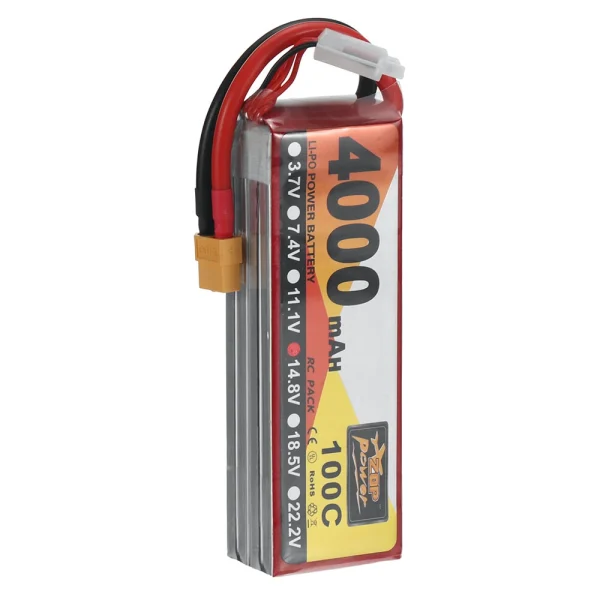 ZOP Power 14.8V 4000mAh 100C 4S LiPo Battery XT60 Plug for RC Drone - Image 5