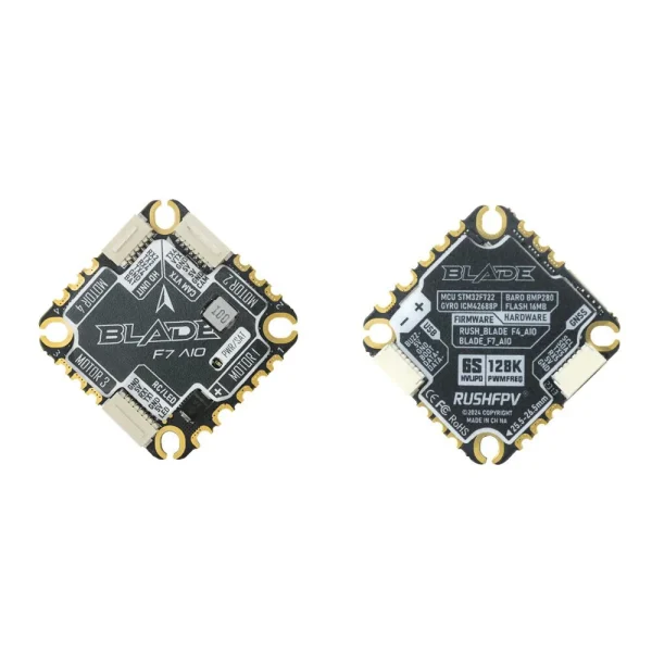 30.5x30.5mm RUSHFPV BLADE F7 45A AIO Flight Controller Blackbox BLHeli_32 4IN1 Brushless ESC 3-6S for FPV RC Racing Drone