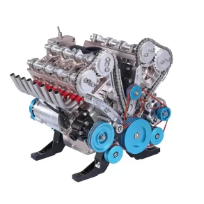 TECHING DM118 Alloy V8 8 Cylinder Engine Model DIY Assembly Kit Excellent STEAM Science Education Discovery Toys Children Gifts