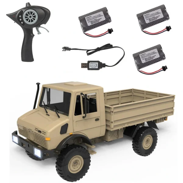 LDRC LD-P06 Several Battery 1/12 2.4G 4WD RC Car Unimog 435 U1300RC w/ LED Light Military Climbing Truck Full Proportional Vehicles Models Toys - Image 2