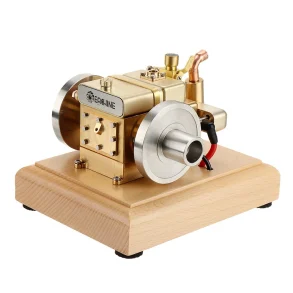 Eachine ET5S Horizontal Two Cylinder Engine Model Water-cooled Cooling Structure Brass And Stainless Steel STEM Engine Toys Collection Gifts