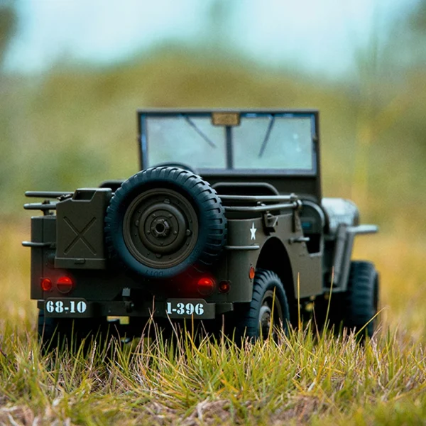 JJRC C8815 RTR 1/10 2.4G 4WD RC Car Willys Military Truck Off-Road Climbing LED Light Optional Winch Canopy Metal Frame Rock Crawler Full Proportional Vehicles Models Toys - Image 8