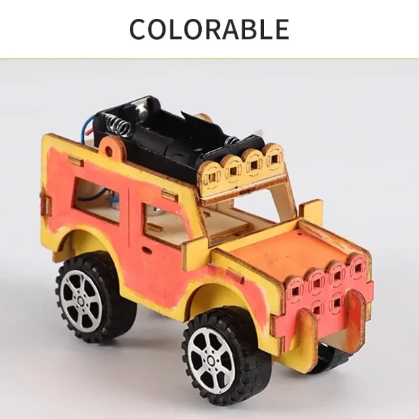 Innovative Technology Small Production for Jeep Car Electric Toy Student Scientific Experiment DIY Handmade Model School Supplies - Image 3