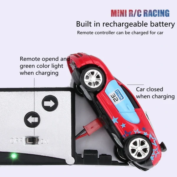 1/58 2.4G 4CH Electric Mini RC Car App Controlled Radio Remote Control Mini Racing Toys Model - Image 8