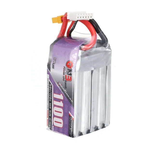 Gaoneng GNB 19V 1100mAh 60C 5S HV LiPo Battery XT30/XT60 Plug for FPV Racing Drone - Image 6