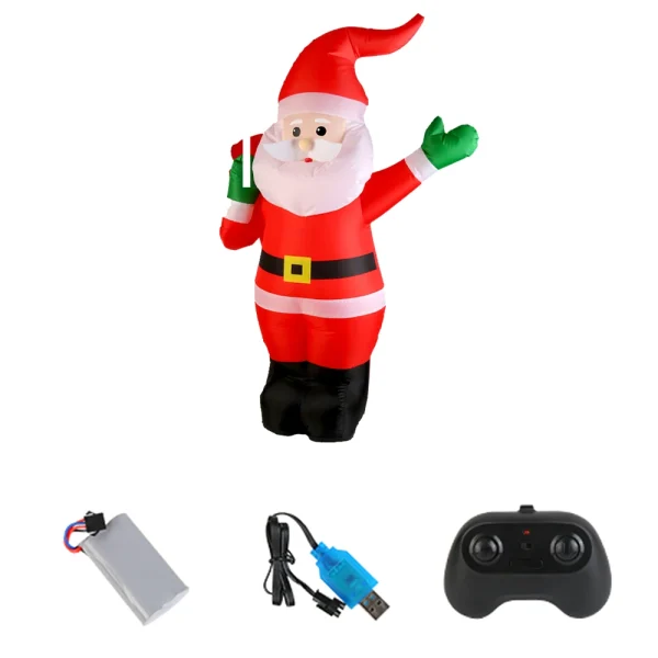D020 2.4G RC Car Santa Claus Merry Christmas Electric Remote Control One Key Inflatable Sound Music 360 Turning Rechargeable Vehicles Models Toys - Image 2