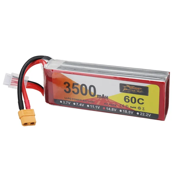 ZOP POWER 14.8V 3500mAh 60C 4S LiPo Battery XT60 Plug for RC Drone - Image 5