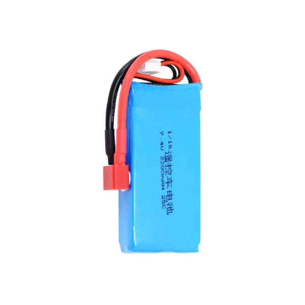 7.4V 2200mAh 25C 2S LiPo Battery T Deans Plug for Mjx 16210 16208 16207 1/16 MJX HYPER GO 14301 14302 Rc Car - Image 2