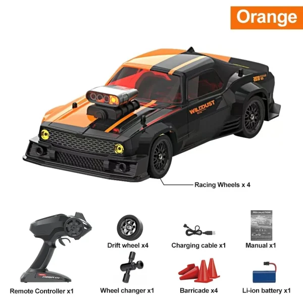 KAMTOM DC163A RTR 1/16 2.4G 4WD 50km/h Drift RC Car ESP Gyro Mini Race LED Light High Speed Racing On-Road Full Proportional Classic Retro Electric Remote Radio Control Vehicles Model Toys - Image 8