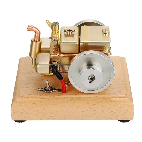 Eachine ET5S Horizontal Two Cylinder Engine Model Water-cooled Cooling Structure Brass And Stainless Steel STEM Engine Toys Collection Gifts - Image 4