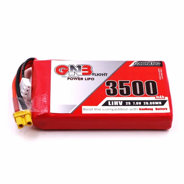 Gaoneng GNB 7.6V 3500mAh 2S HV LiPo Battery XT30 Plug for QX7 Transmitter - Image 2