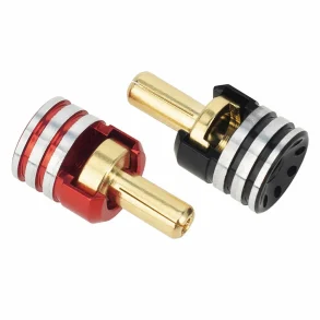 4PCS Hard Case Battery Cooler Bullet Plug Banana Head for 1/10 RC Off-Road Monster Truck RC Modified Car