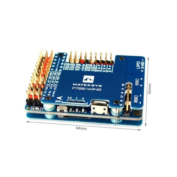 Matek Systems F722-WING STM32F722RET6 Flight Controller Built-in OSD for RC Airplane Fixed Wing - Image 3