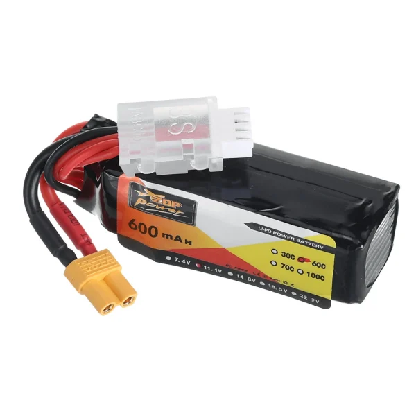 ZOP Power 11.1V 600mAh 60C 3S LiPo Battery XT30 Plug for for BETAFPV Pavo20 Pro RC FPV Racing Drone - Image 2