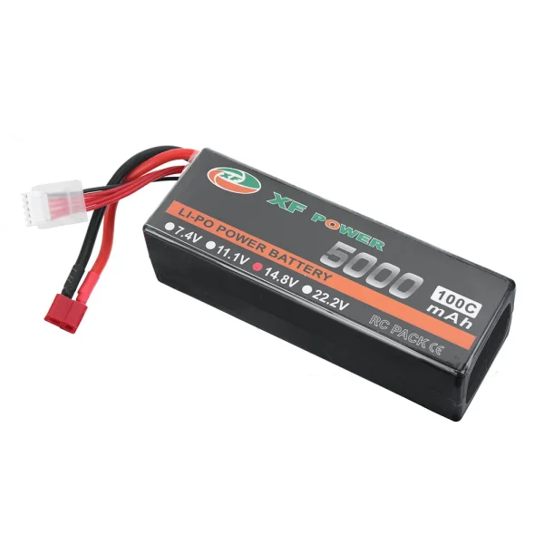 XF POWER 14.8V 5000mAh 100C 4S LiPo Battery T Deans Plug for RC Drone - Image 3