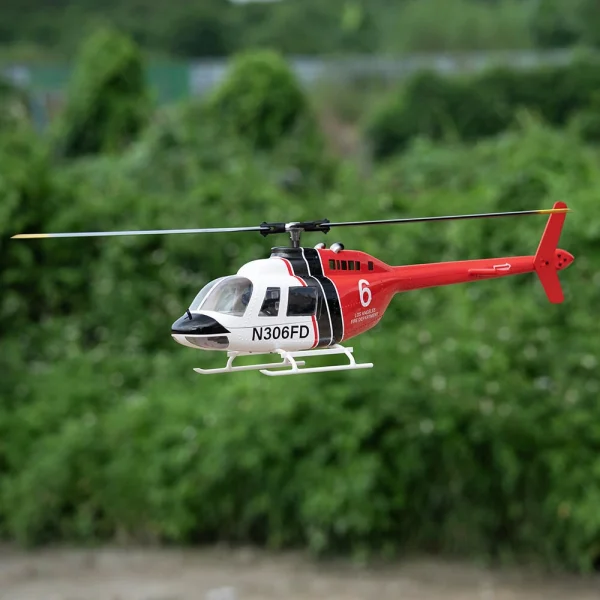 FLY WING Bell 206 V3  470 CLASS RC Helicopter With H1 Flight Controller GPS PNP / RTF - Image 6