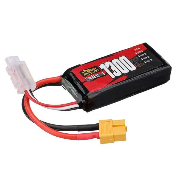 ZOP Power 2S 7.4V 1300mAh 60C LiPo Battery XT60 Plug for RC Drone - Image 4