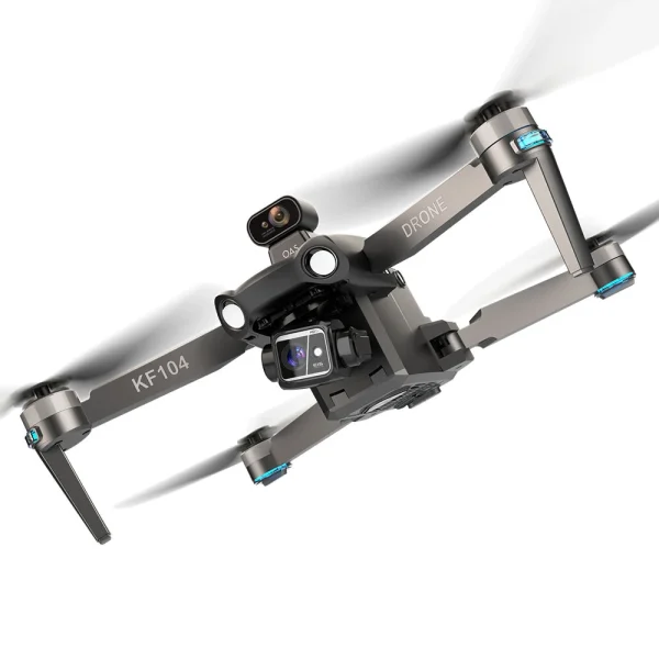 KFPLAN KF104 MAX GPS 6KM 5G Repeater Digital FPV with 4K HD Camera 3-Axis EIS Gimbal Obstacle Avoidance Built-in Airdropper Touchable LCD Screen Controller Brushless Foldable RC Drone Quadcopter RTF - Image 5