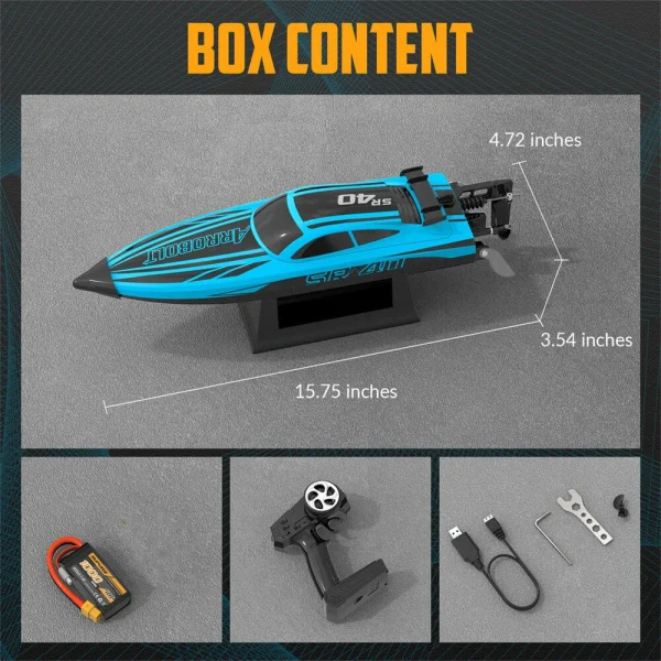 Volantexrc 797-5 SR40 2.4G 30mph RTR Brushless RC Boat Waterproof Auto Self Righting Reverse Water Cooling System Full Proportional High Speed Remote Control Ship Vehicles Models Toys - Image 9