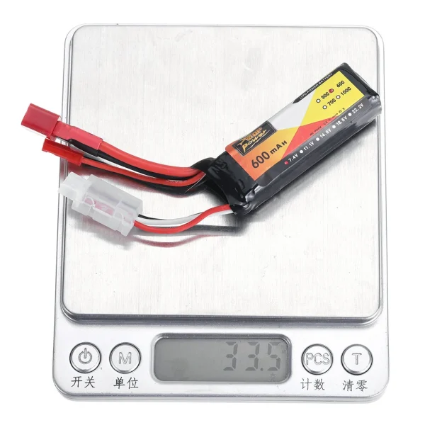 4PCS ZOP Power 7.4V 600mAh 60C 2S LiPo Battery JST + T Plug with B3 Charger XT30 Adapter Cable for RC Models - Image 8