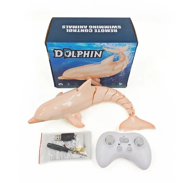 18006 2.4G Simulation Double Waterproof Automatic Cruise Spraying Dolphin Remote Control RC Boat - Image 9