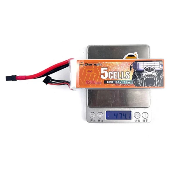 DarwinFPV 5S 4200mAh 18.5V 60C Lipo Battery XT60 Plug for RC Drone - Image 4